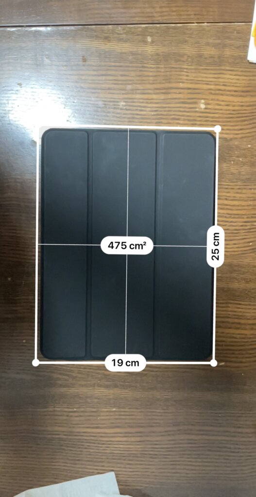 iPadケース装着時のサイズ